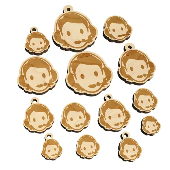 Occupation Customer Service Woman Icon Mini Wood Shape Charms Jewelry DIY Craft {7}