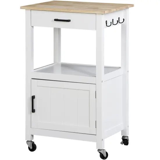 Rolling Kitchen Cart Island Single Door Cabinet {1}