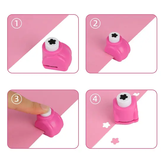 10 Pieces Craft Hole Punch Shapes Set,Shape Hole Punchers for Kids Great for School Crafting, Fun Projects and School Supplies with Bird, Bee, 4-Leaf Clove, Rose, Butterfly, etc {5}