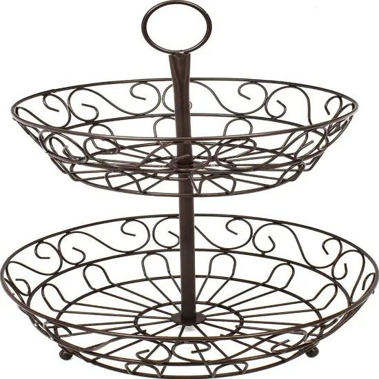 Sorbus 2-tier Countertop Basket Bronze {1}
