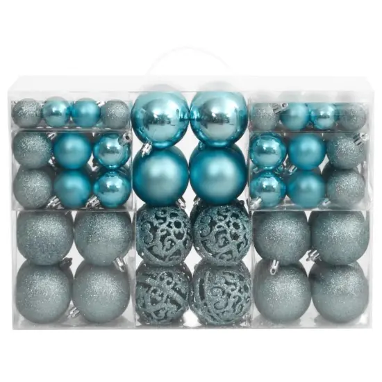 Christmas Baubles 100 pcs1.2" / 1.6" / 2.4" Turquoise {2}