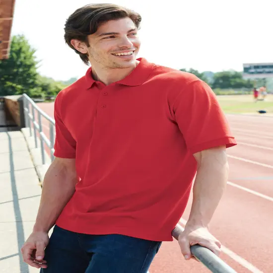 Port & Company&reg; Collared Core Blend Jersey Knit Polo Safety green {4}