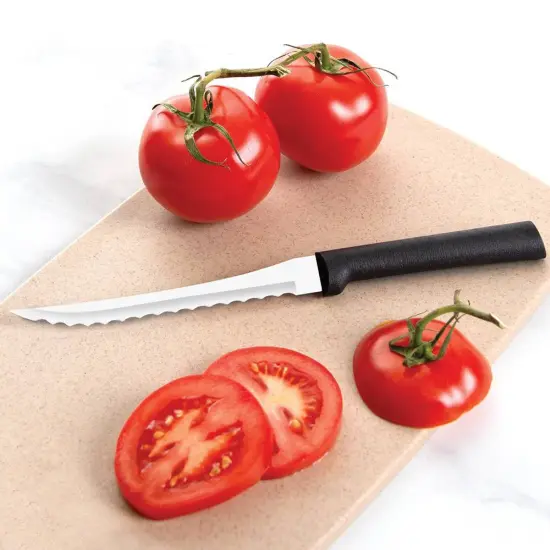 Rada Tomato Slicer Knife, Stainless Steel Cutlery, Hand-Sharpened, Double-Sided Serrated Blade and Durable Resin Handle {5}