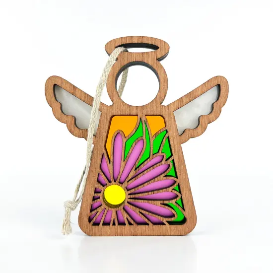 3.5" (H) Aster Ornament - Handcrafted in Texas - Mother's Angels® Christmas Angel Wings Figurine {1}