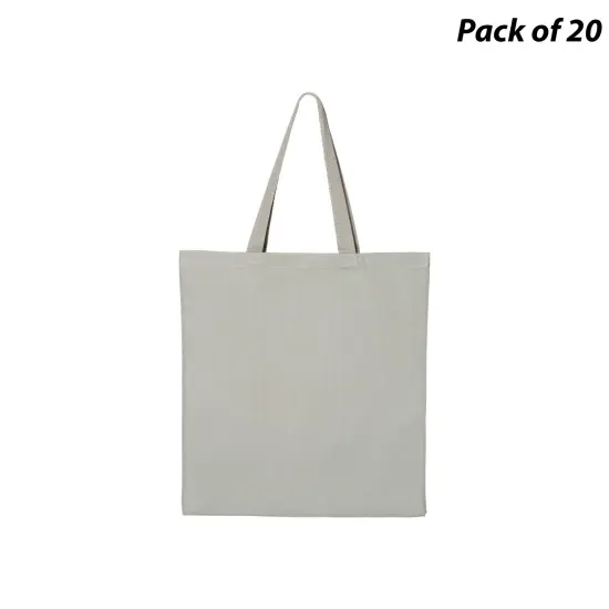 Q-Tees&reg; Promotional Tote Grey {1}