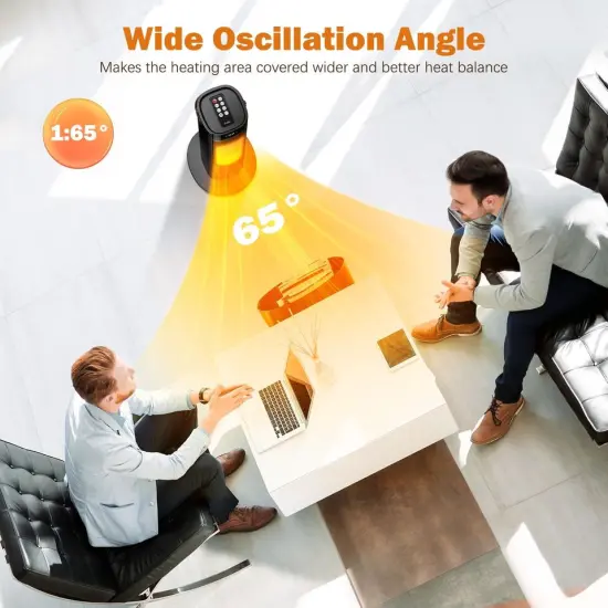 1500W Electric Oscillating Ceramic Tower Space Heater. {2}