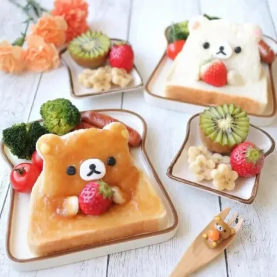 Set of Panda Frog Bear Shapes Sandwich Cutter Mold Bread. {2}
