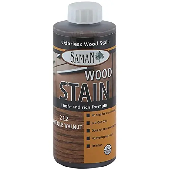 Interior Water Based Wood Stain - Natural Stain for Furniture, Moldings, Wood Paneling, Cabinets (Antique Walnut TEW-212-12, 12 oz) {1}