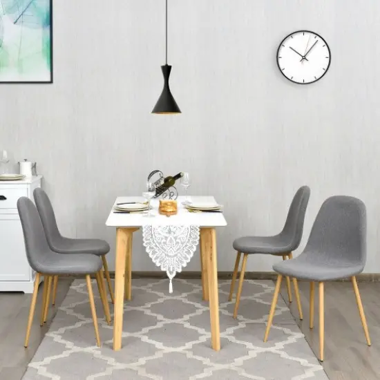 Set of 4 Gray Accent Dining Chairs {1}