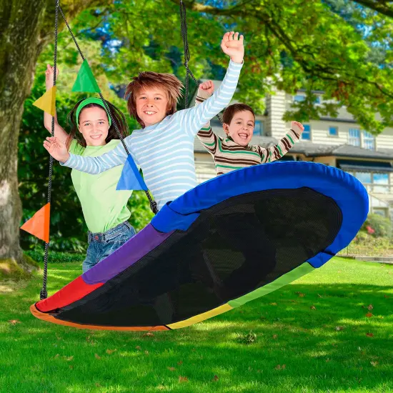 Sorbus Saucer Surf Swing With Flags {2}