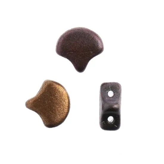 John Bead Czech Glass Metallic Matte Ginko Beads, 50g Violet Rainbow {2}