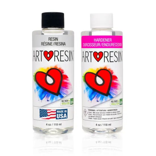 ArtResin Epoxy Resin &ndash; High-Gloss Clear Coat for Art Projects - 8 oz (4 oz resin + 4 oz hardener) (237 ml) {2}