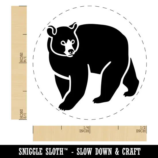 Black Bear Self-Inking Rubber Stamp Ink Stamper for Stamping Crafting Planners Fuchsia {1}