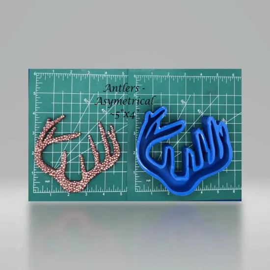 Asymmetrical Antlers Silicone Freshie Mold {1}