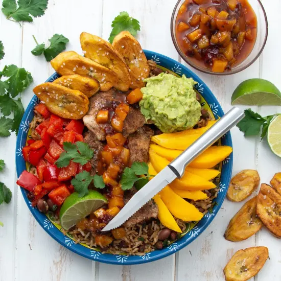 Rada Cutlery Serrated Steak Knife, Stainless Steel Knives for Effortlessly Cutting Meat, with Solid Aluminum Handle {6}