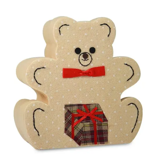 Value Pack of 6 Teddy Bear Gift Box with Soft Felt Touch {4}
