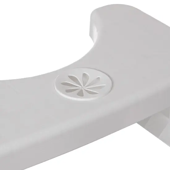 Portable Squatting Bathroom Potty Stool, White Poop Foot Stool, 6.25&rdquo; Toilet Assistance Foldable Step Stool with Freshener Space {5}