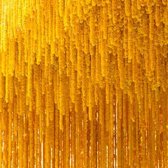 5 Pieces - 5 feet Marigold Garland |Indian/American Wedding Party Mantle Decoration, Faux Garlands Wedding Garland, Diwali Decoration, Spring Bush Floral! (Orange) {5}