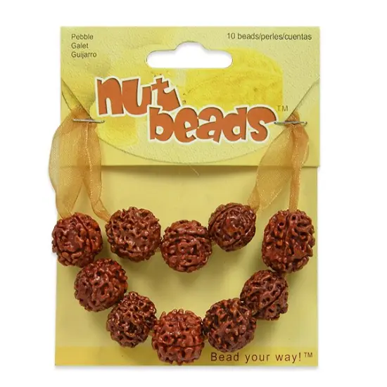 6 Packs of Pebble Nut Beads - 10 Pieces {1}