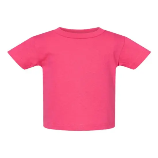 Rabbit Skins&reg; Infant Crew Short Sleeve Cotton Jersey Tee Hot pink {1}