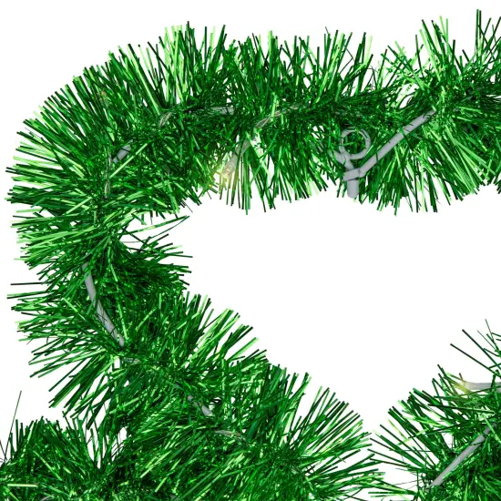 Northlight LED Lighted Tinsel Shamrock St. Patrick's Day Window Decoration - 25" Green {5}