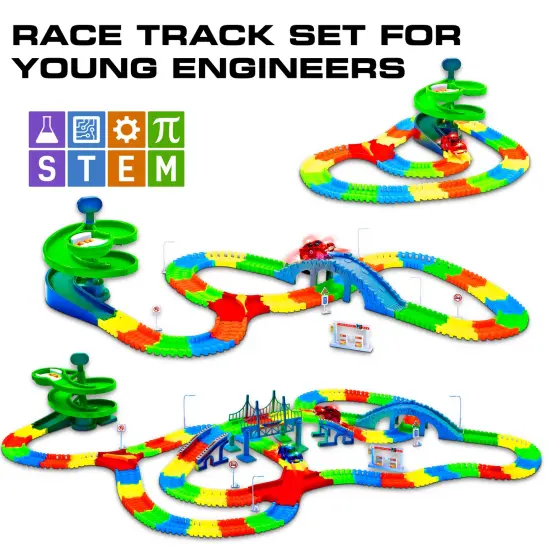 USA Toyz Glow Race Tracks Large for Boys or Girls - 380pk(CF1302) {3}