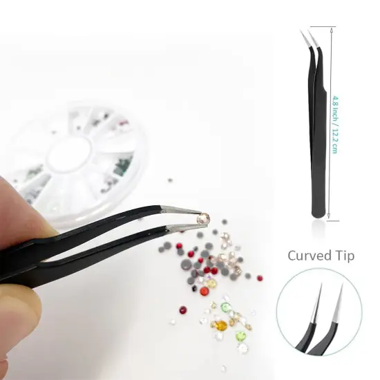 Jewel-It Embellishing Glue 2oz Fabric Glue and Adhesive with Pixiss Accessories Needle Tip Tweezers, and 2 Jewel Picker Pencils {6}