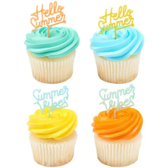 Summer Sayings DecoPics&reg; Cupcake Decoration, 12ct {3}