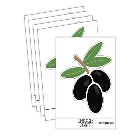 Bunch of Olives Waterproof Vinyl Phone Tablet Laptop Water Bottle Sticker Set - 5 Pack {2}