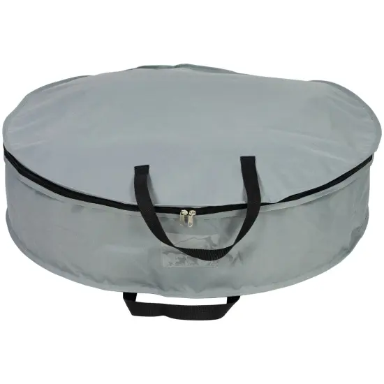 Northlight 36" Gray and Black Multi-Seasonal Wreath Storage Bag {1}