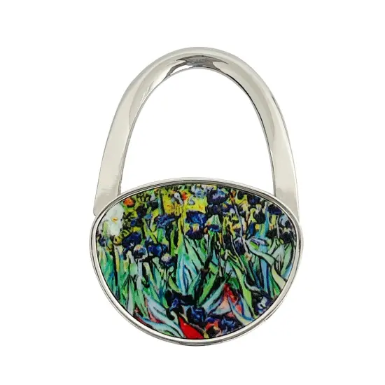 Wrapables Stylish Purse Hook Hanger, Foldable Handbag Table Hanger, Irises {1}