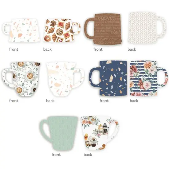 Light Chipboard Album Base With Papers Album Base - Coffee Break - P13 {3}