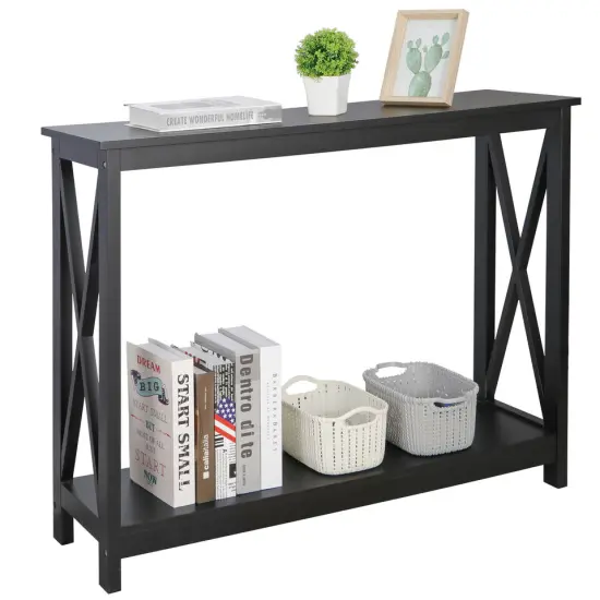 Modern Console Table For Entryway Storage Shelf . {2}