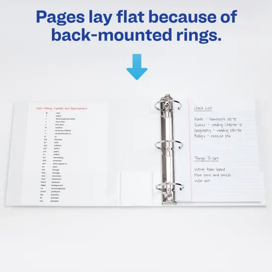 Avery Economy View 3 Ring Binders, 1 Inch Round Rings, 4 White Binders (46042) {6}