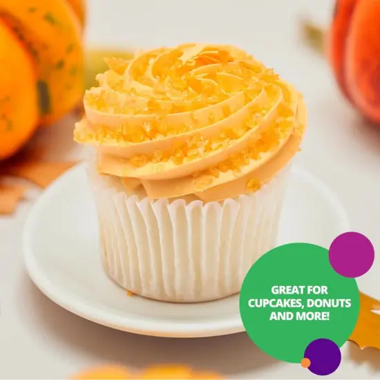 Pumpkin Spice Crushed Candy Bits, Sugar Decorations For Cakes, Toppings, Cupcakes, and Drinks, Pumpkin Spice 16oz Pack {4}