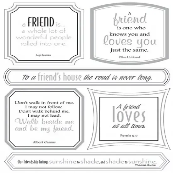 Sticko Vellum Friendship Stickers {1}