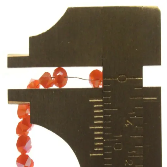 145 3mm Orange Glass Faceted Diamond Shaped Beads Full Strand {3}