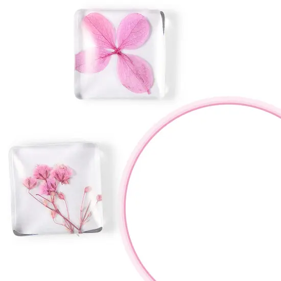 72 PCS Craft Magnets Glass Ceramic Ferrite Magnet with Adhesive Backing and Transparent Clear Glass Cabochons for DIY Craft Fridge Refrigerator Magnets Pendants(Square,1.2 Inch) {5}