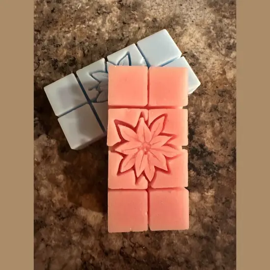 Poinsettia Wax Melt Snap Bar Silicone Mold {4}