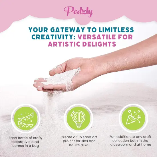 5 lb Decorative Craft Sand - Ideal for Weddings, Therapy, and Creative Projects White {2}