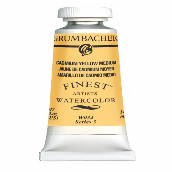 Grumbacher Finest&trade; Watercolor Cadmium Yellow Med {1}