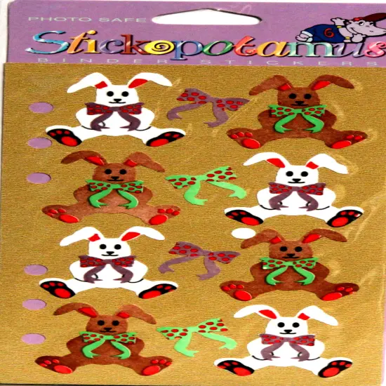 Stickopotamus Teddy Bunnies Stickers {1}