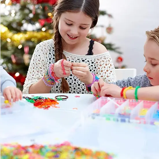 Loom Rubber Bands Bracelet Kit - 15,000+ Bands for DIY Crafting Blue {4}