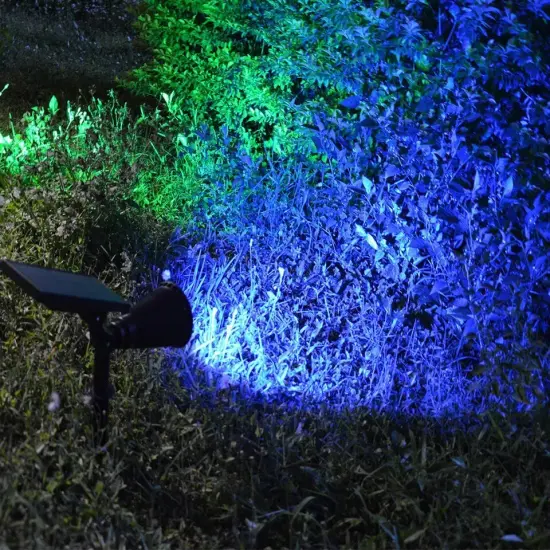 4Pack Solar Power LED Spot Lights Garden Wall Path Landscape Outdoor Garden Blue {4}