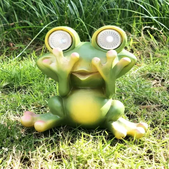 Solar Powered Frog Outdoor LED Garden Light Decor (SEE - NO) {5}