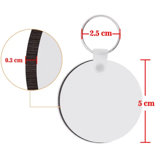 120 PCS Round Sublimation Keychain Blanks Double Side Heat Transfer Blanks MDF Blank Board Key Rings Blanks for Sublimation DIY and Craft {6}