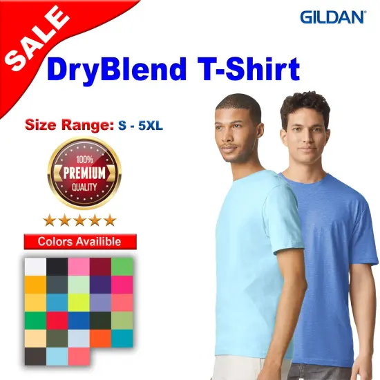 Gildan&reg; DryBlend Crewneck Short Sleeve T-Shirt Graphite Heather {2}