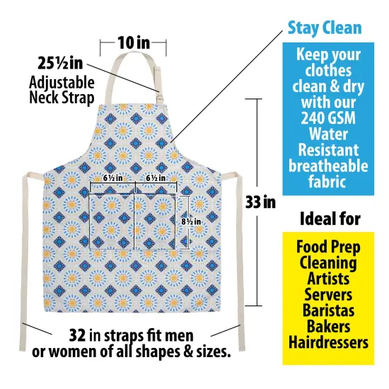 Mabie Swan - Adjustable Apron, Water Resistant, with Pocket, Neck Strap, Long Tie, Ultra Thin and Light Weight (2 Pack) {10}