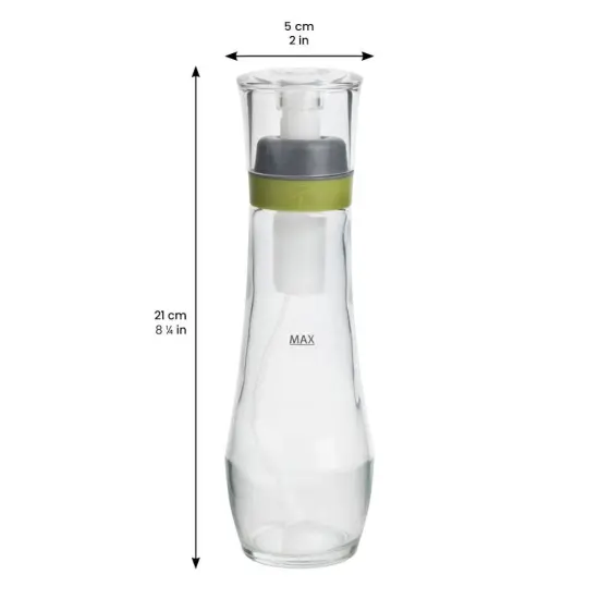 Trudeau Oil Spray Bottle, Glass, Plug-Free Filter for Baking Grilling, 10 oz {6}