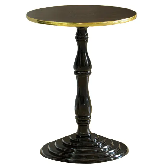 Round Wooden Side Table, Living Room Accent Pedestal End Table - Modern Furniture, Decorative Stand, Small Space Solution, Circular Design, Rustic Home Decor, Elegant Home Furnishing Brown {7}